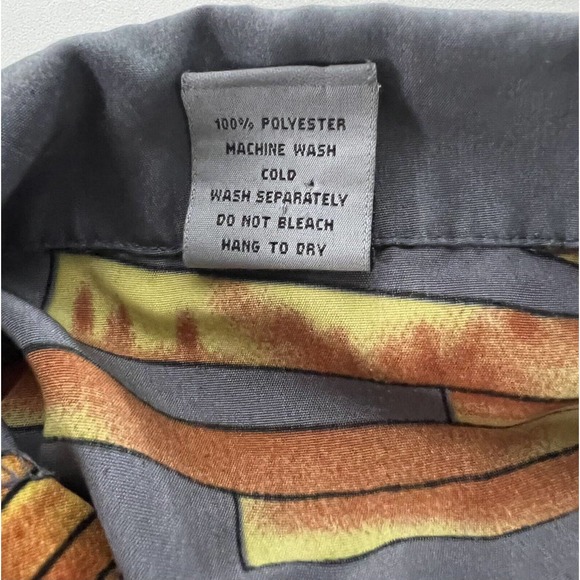 Claudio Nucci Men's Button Front Polyester Shirt Size L - Picture 4 of 4